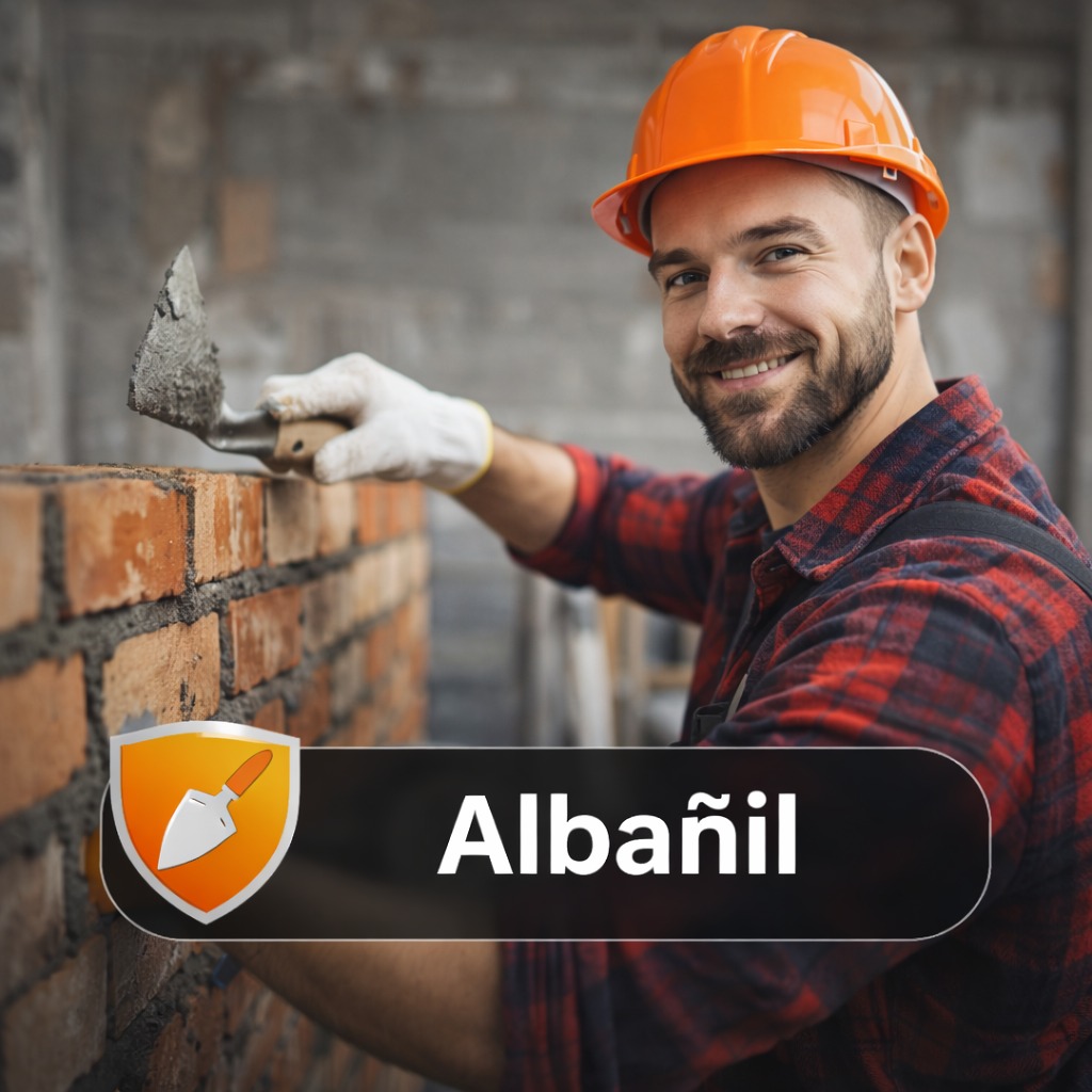 Albañil en acción