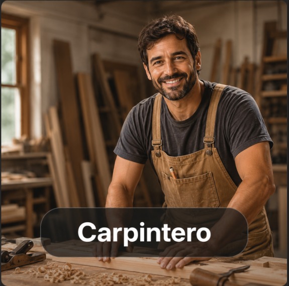 Carpintero en acción