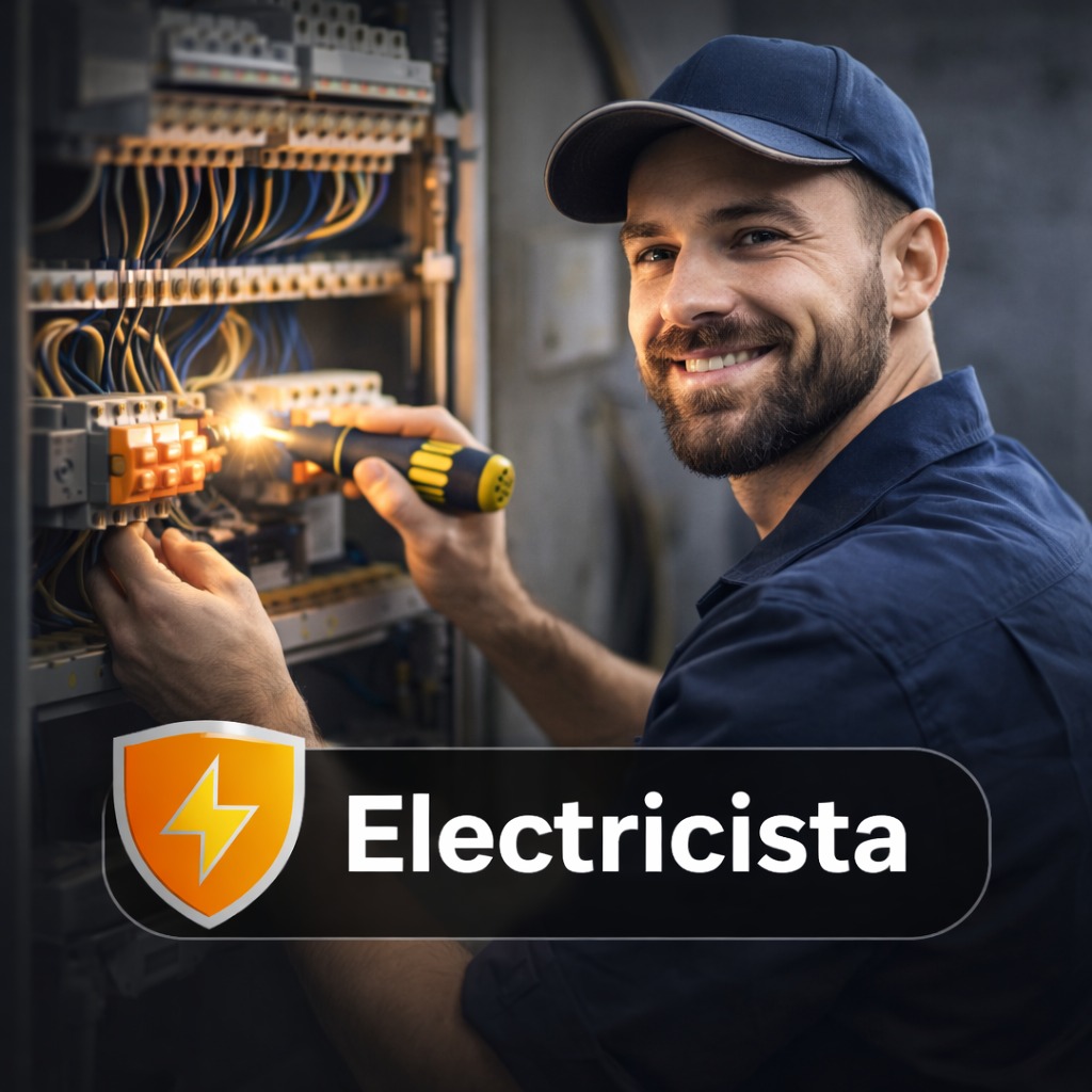 Electricista en acción