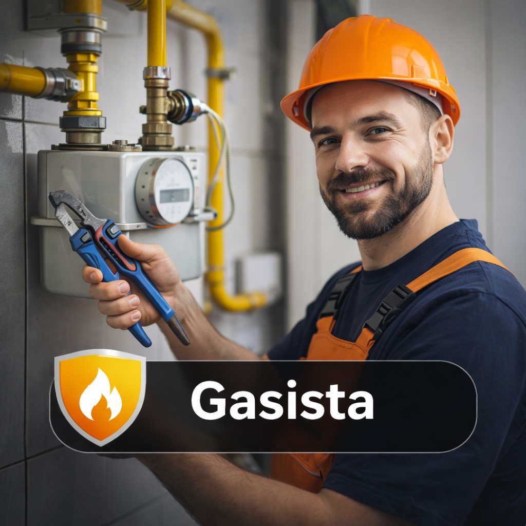Gasista en acción
