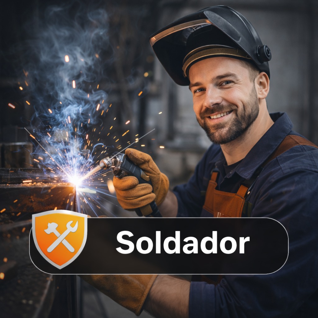 Soldador en acción