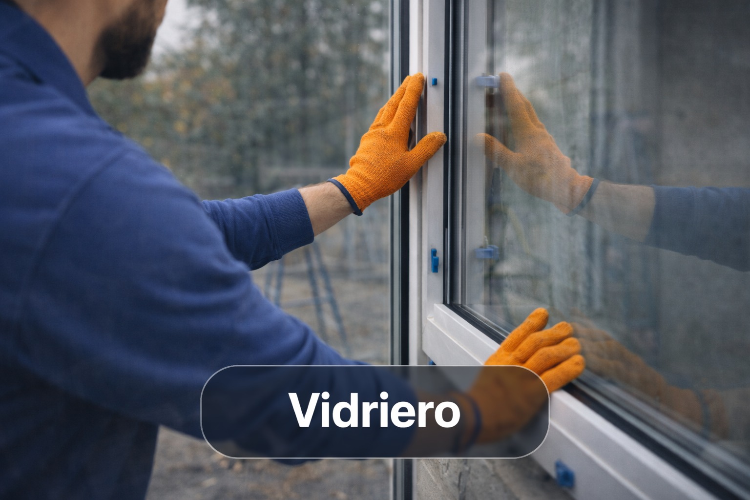 Vidriero en acción